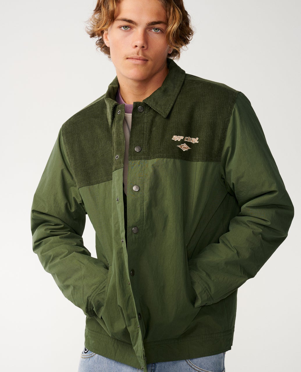 Rip Curl Classic Surf Cord Puffer Giacca Dark Olive