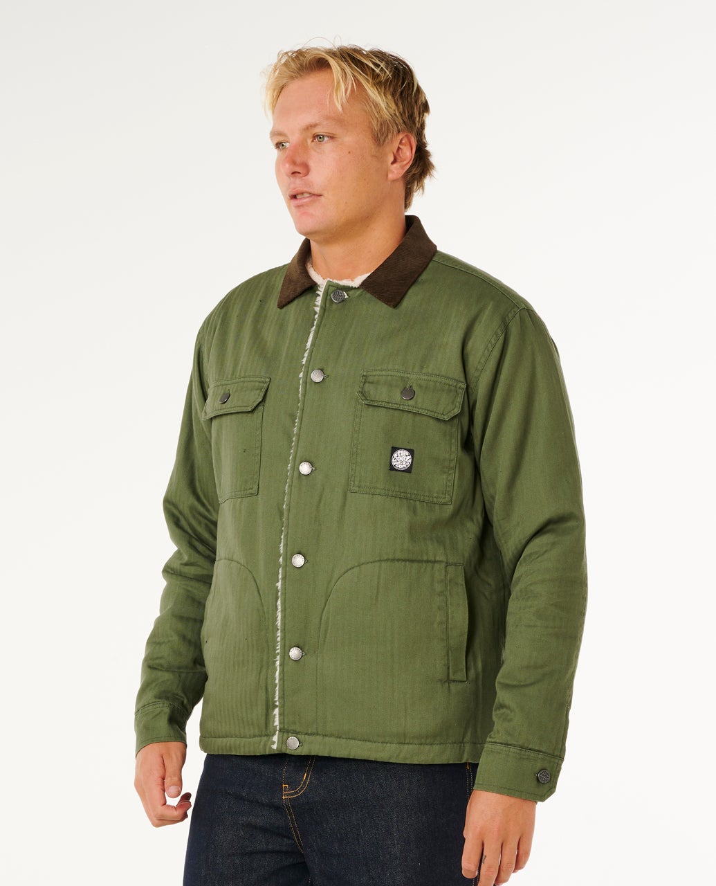 Rip Curl Premium Surf Sherpa Giacca Dark Olive
