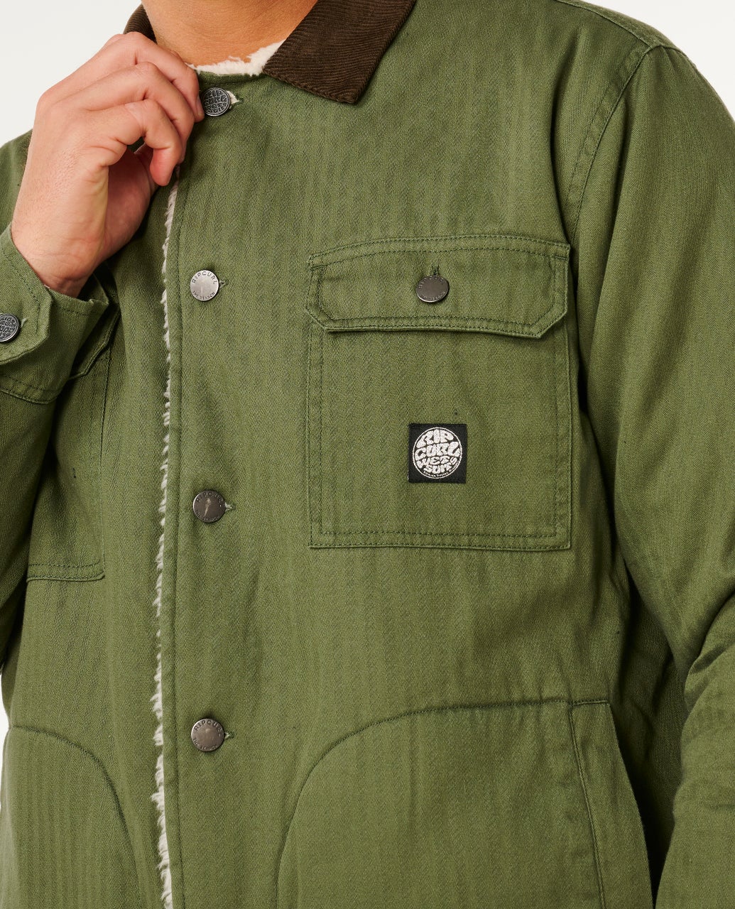 Rip Curl Premium Surf Sherpa Giacca Dark Olive