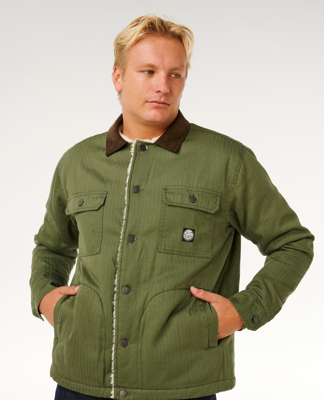 Rip Curl Premium Surf Sherpa Giacca Dark Olive