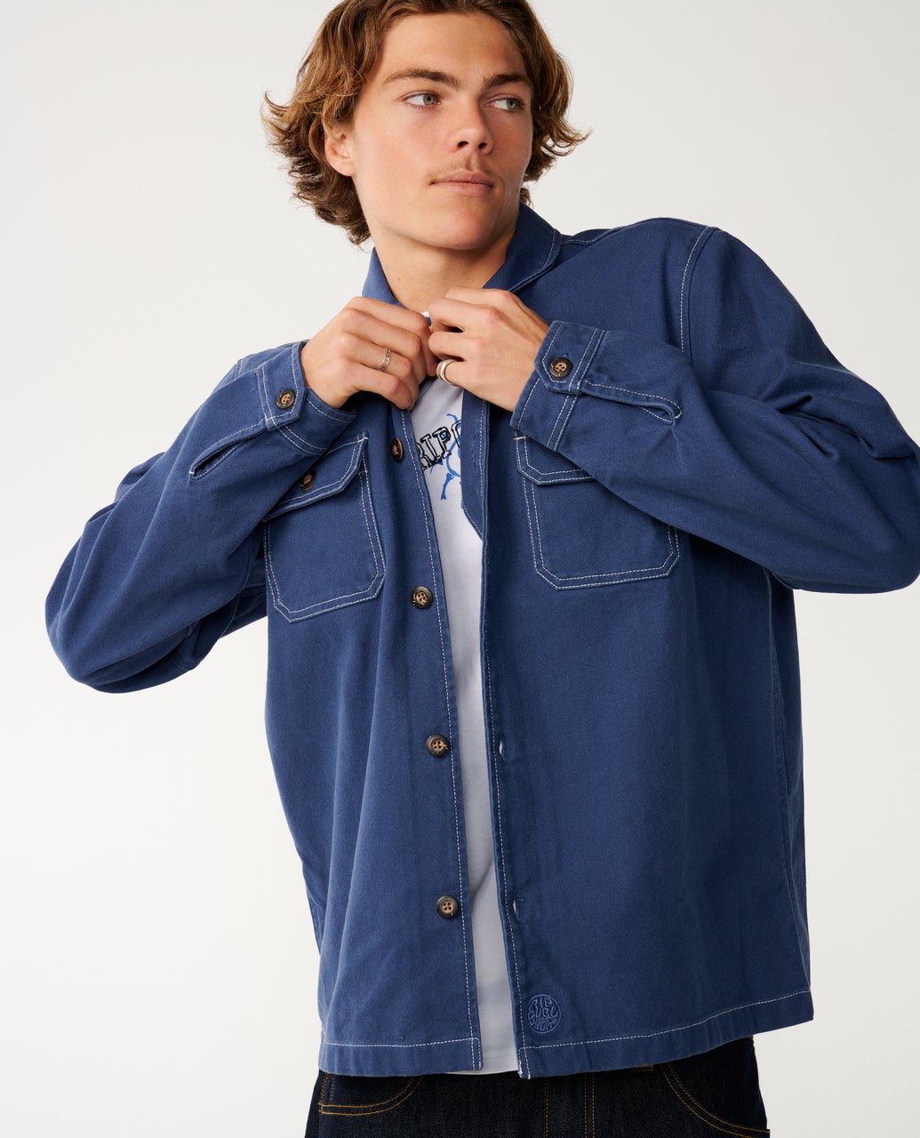 Rip Curl Premium Surf Anyday Overcamicia Light Navy