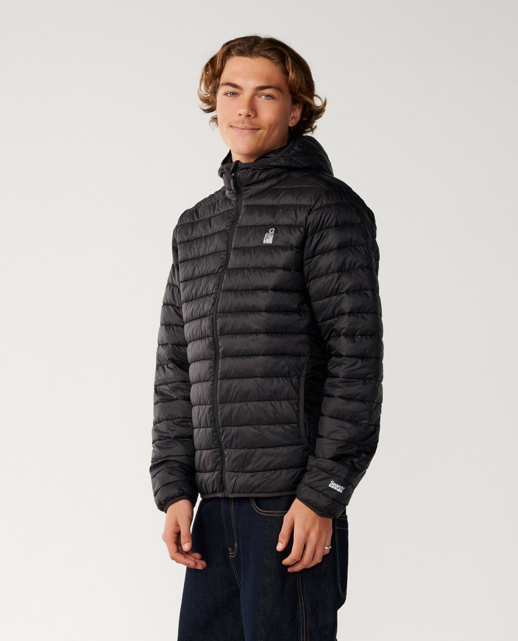 Rip Curl Search Series Puffer DWR Giacca con cappuccio Black