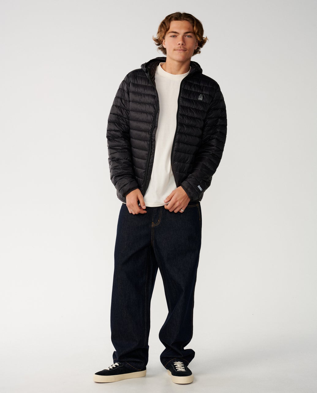 Rip Curl Search Series Puffer DWR Giacca con cappuccio Black