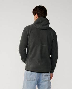 Rip Curl Departed Felpa con zip in pile polare Charcoal Grey