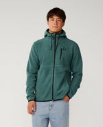 Rip Curl Departed Felpa con zip in pile polare Muted Green