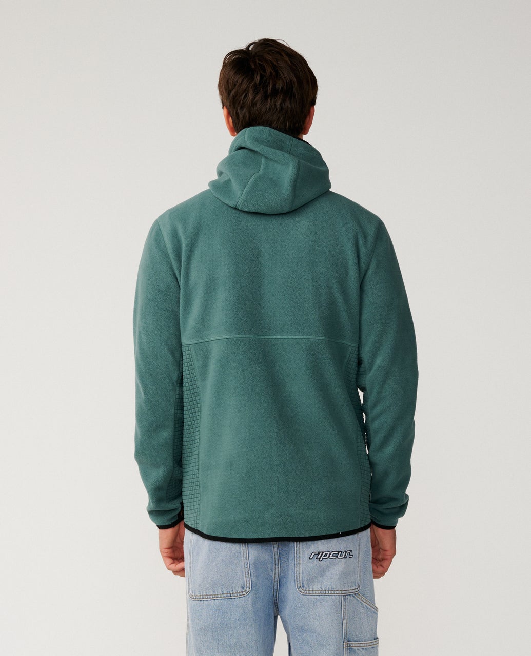 Rip Curl Departed Felpa con zip in pile polare Muted Green