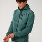 Rip Curl Departed Felpa con zip in pile polare Muted Green
