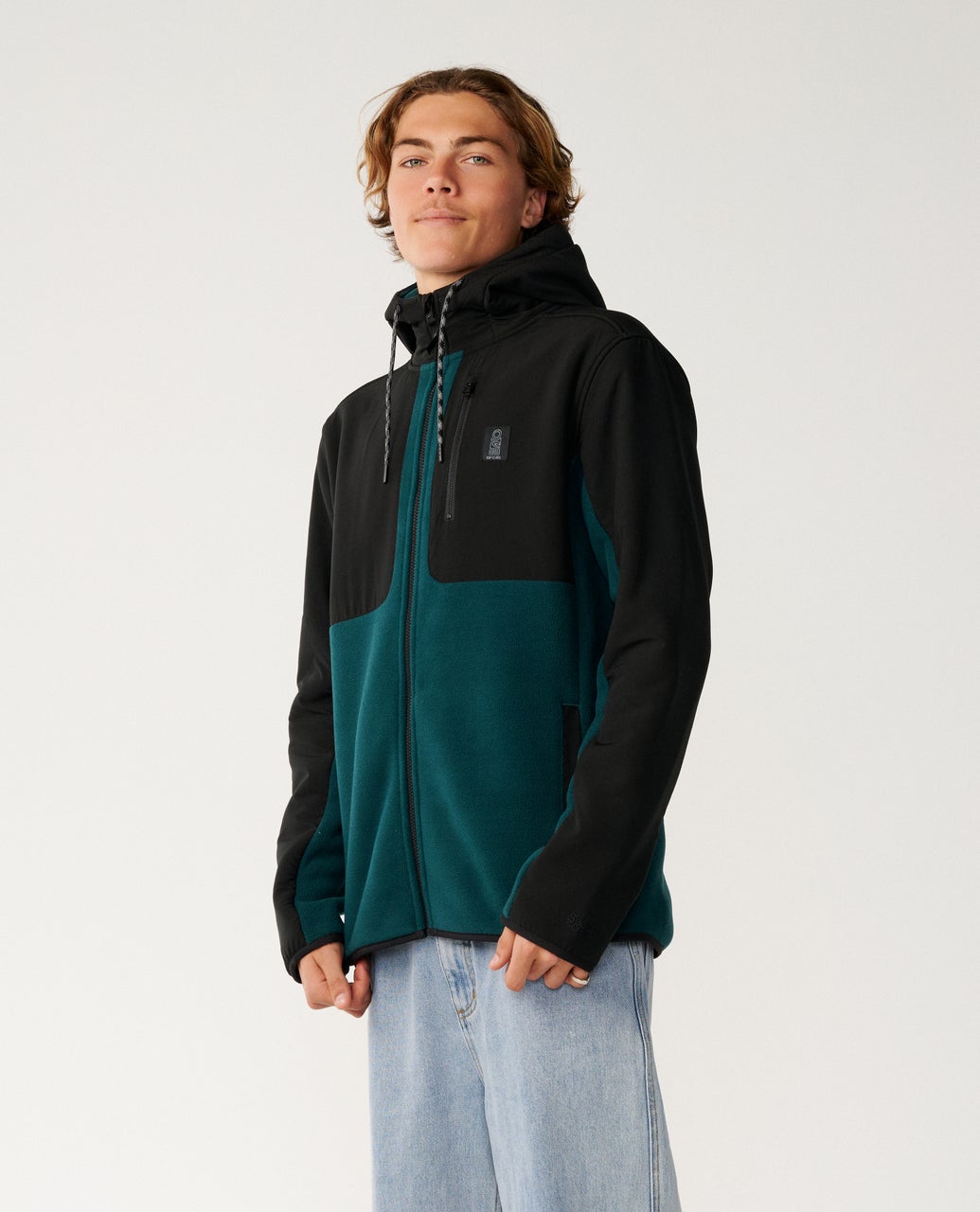 Rip Curl Anti Series Search Panelled Felpa con zip Blue Green