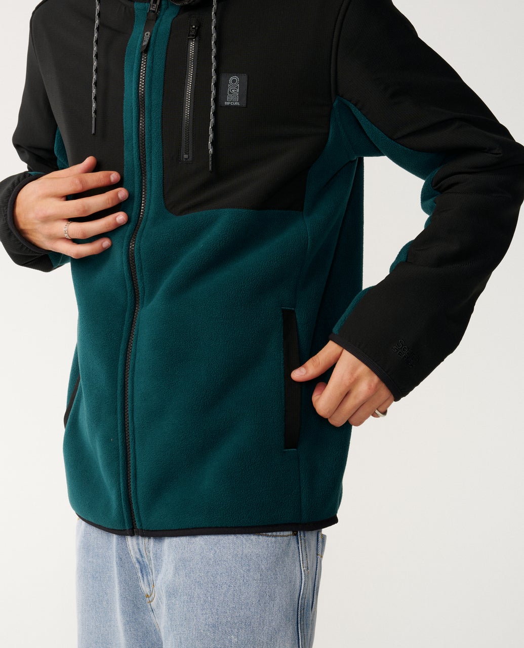 Rip Curl Anti Series Search Panelled Felpa con zip Blue Green