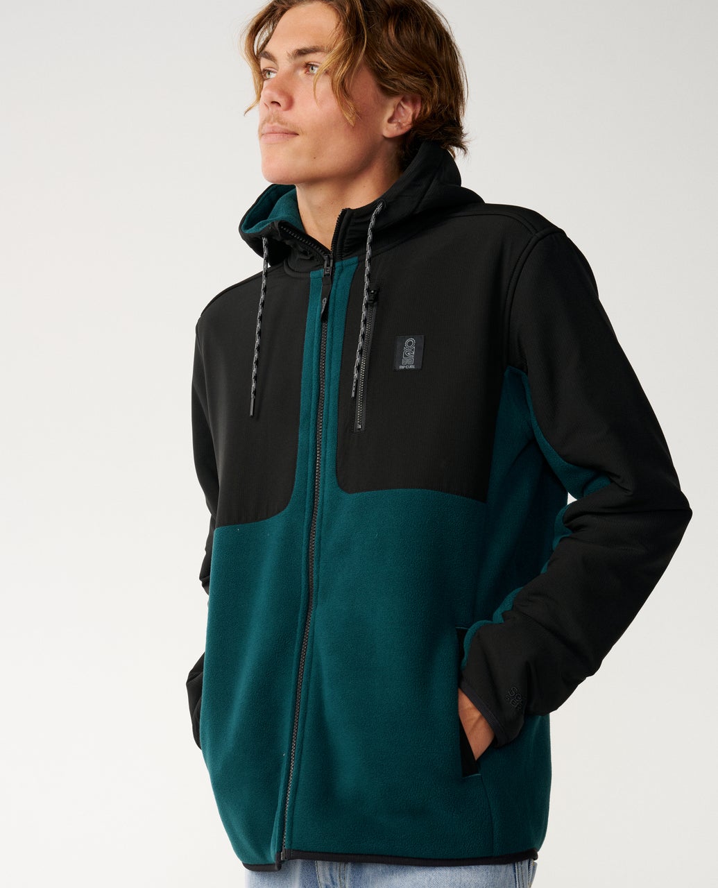 Rip Curl Anti Series Search Panelled Felpa con zip Blue Green
