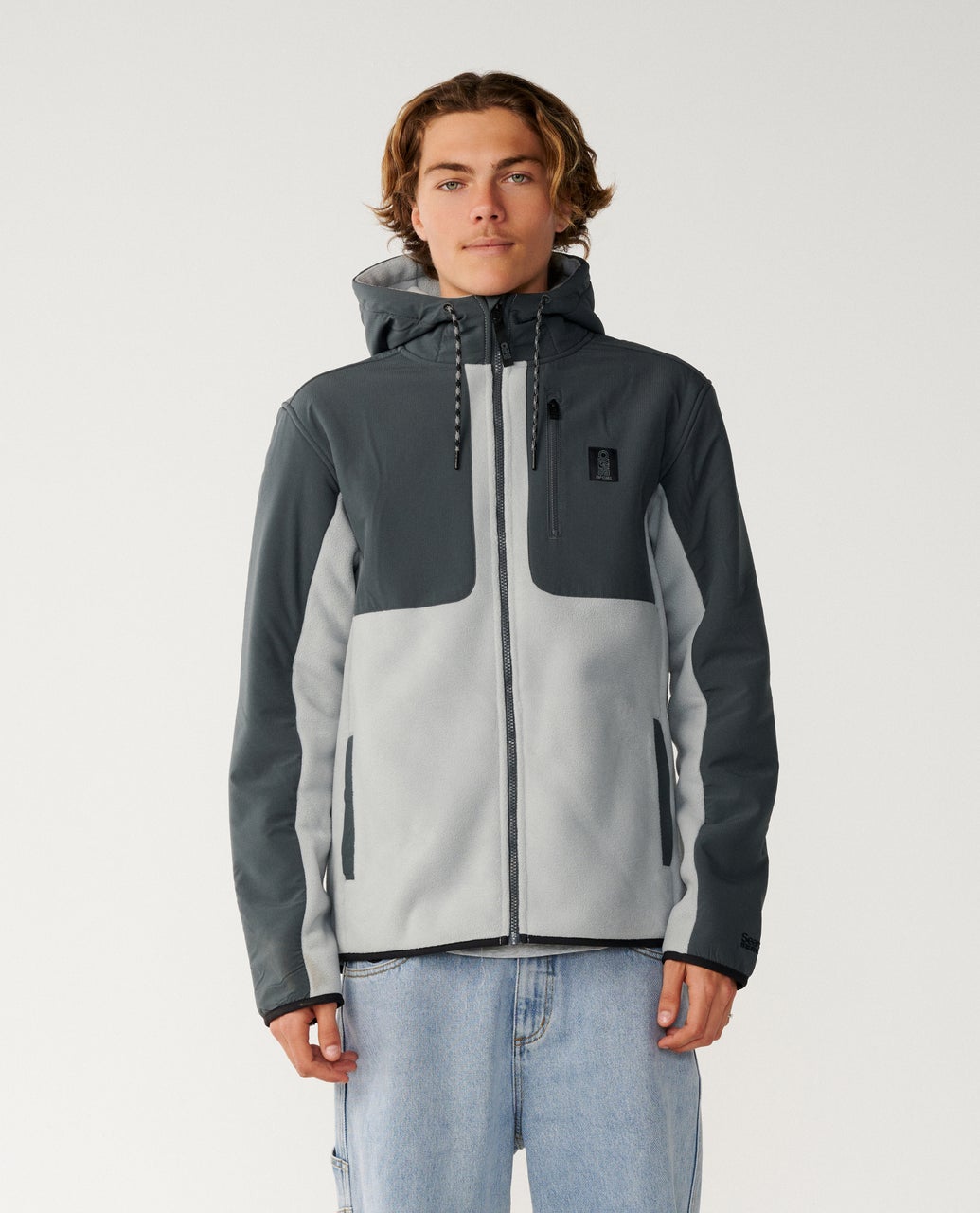 Rip Curl Anti Series Search Panelled Felpa con zip Charcoal Grey