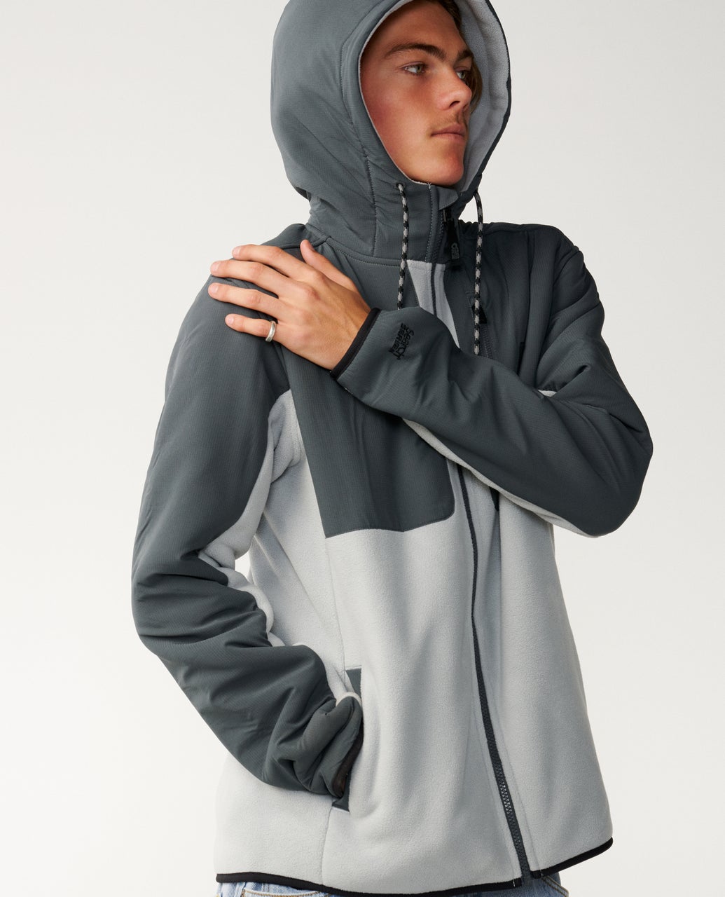 Rip Curl Anti Series Search Panelled Felpa con zip Charcoal Grey