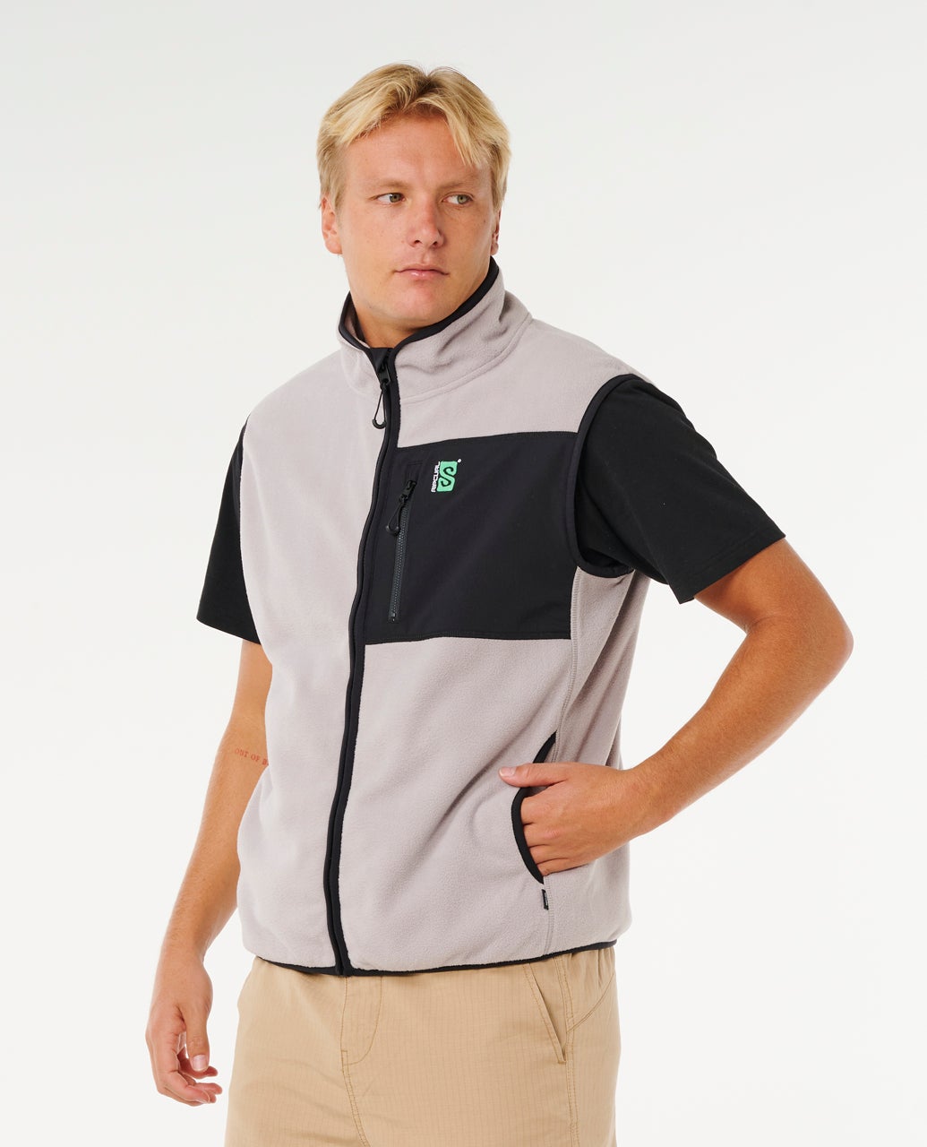 Rip Curl Search Gilet in pile polare con zip Stone