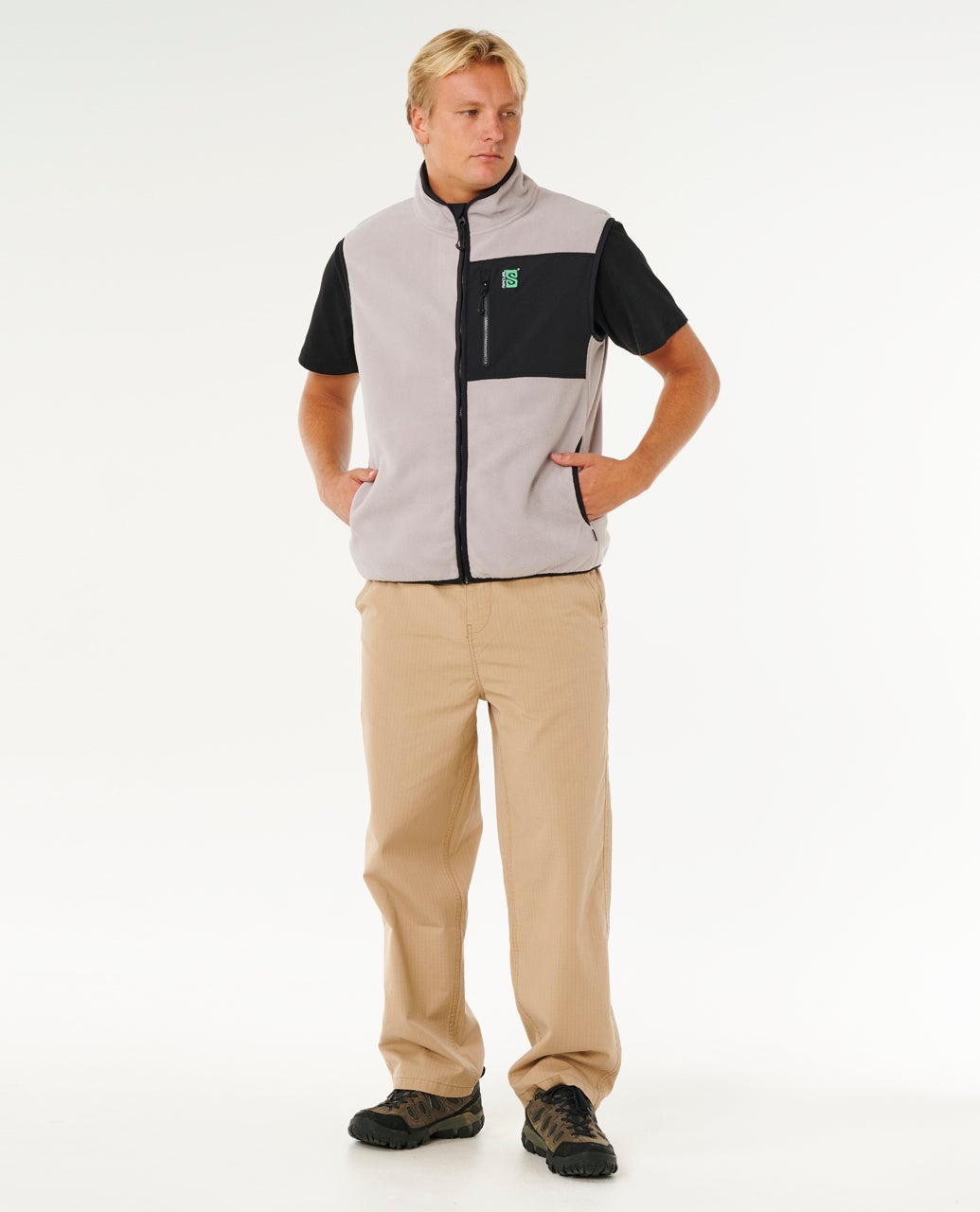 Rip Curl Search Gilet in pile polare con zip Stone