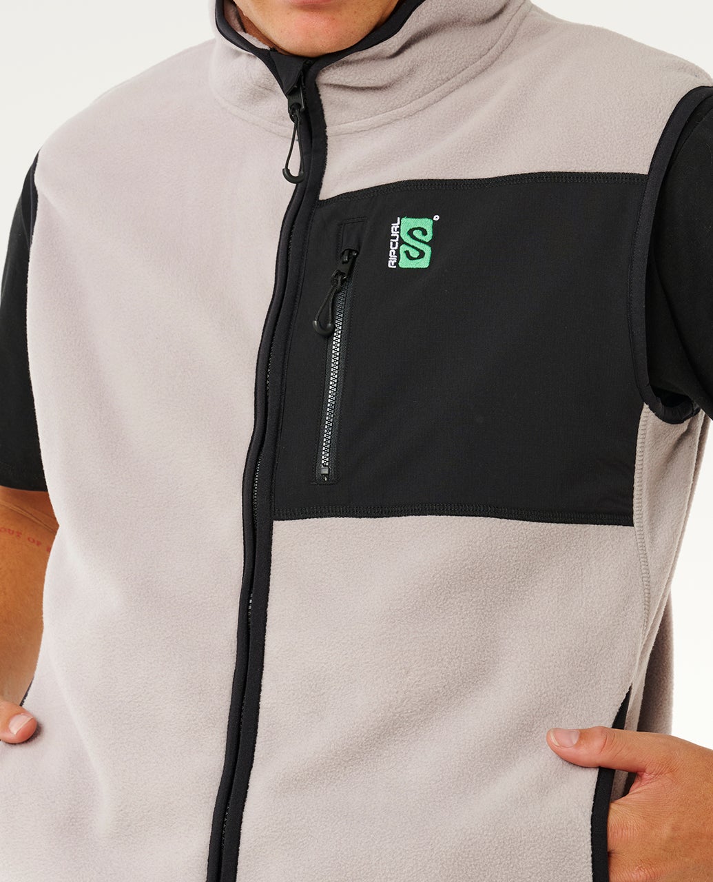 Rip Curl Search Gilet in pile polare con zip Stone