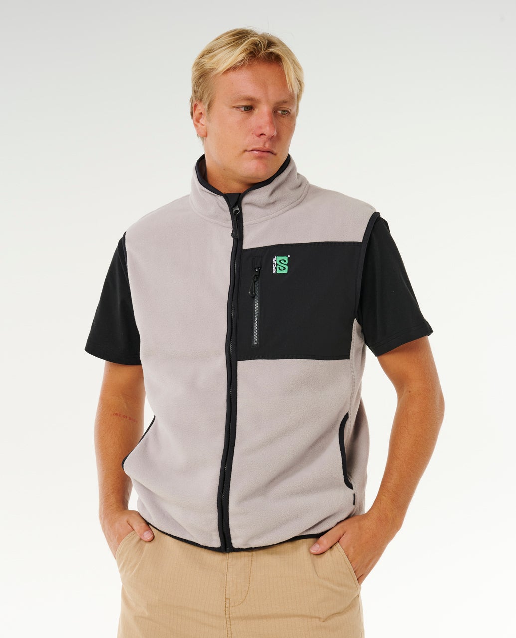 Rip Curl Search Gilet in pile polare con zip Stone