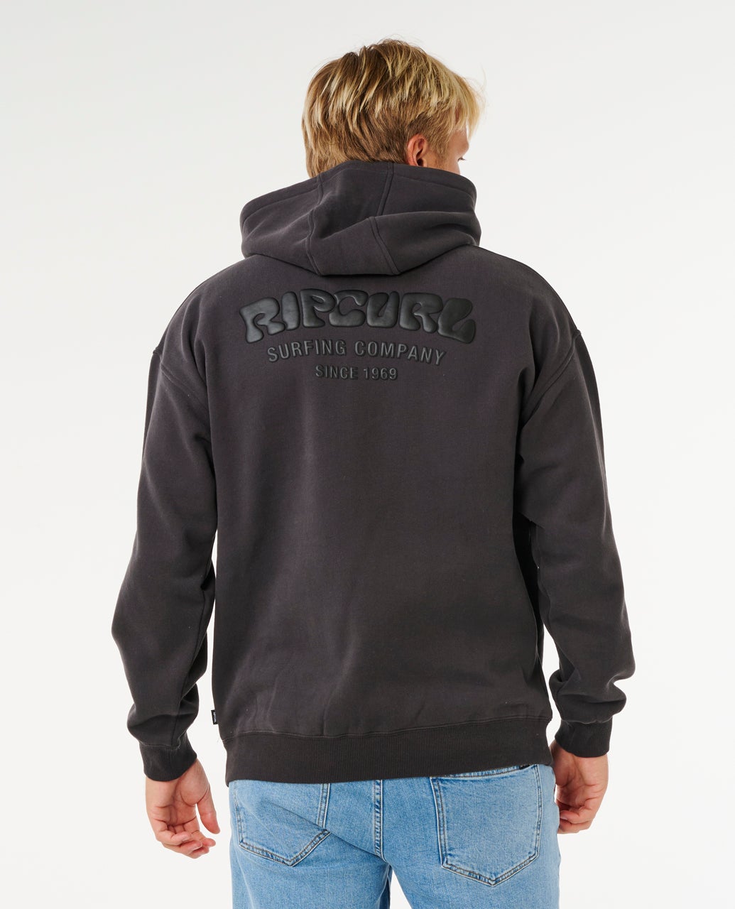 Rip Curl Surf Puff Felpa con cappuccio e zip Washed Black