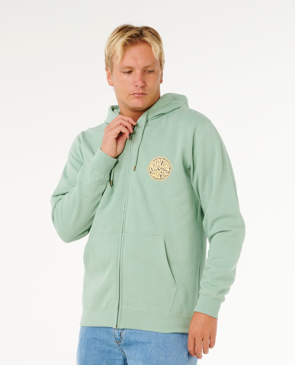 Rip Curl Streamline Felpa con cappuccio e zip Aloe