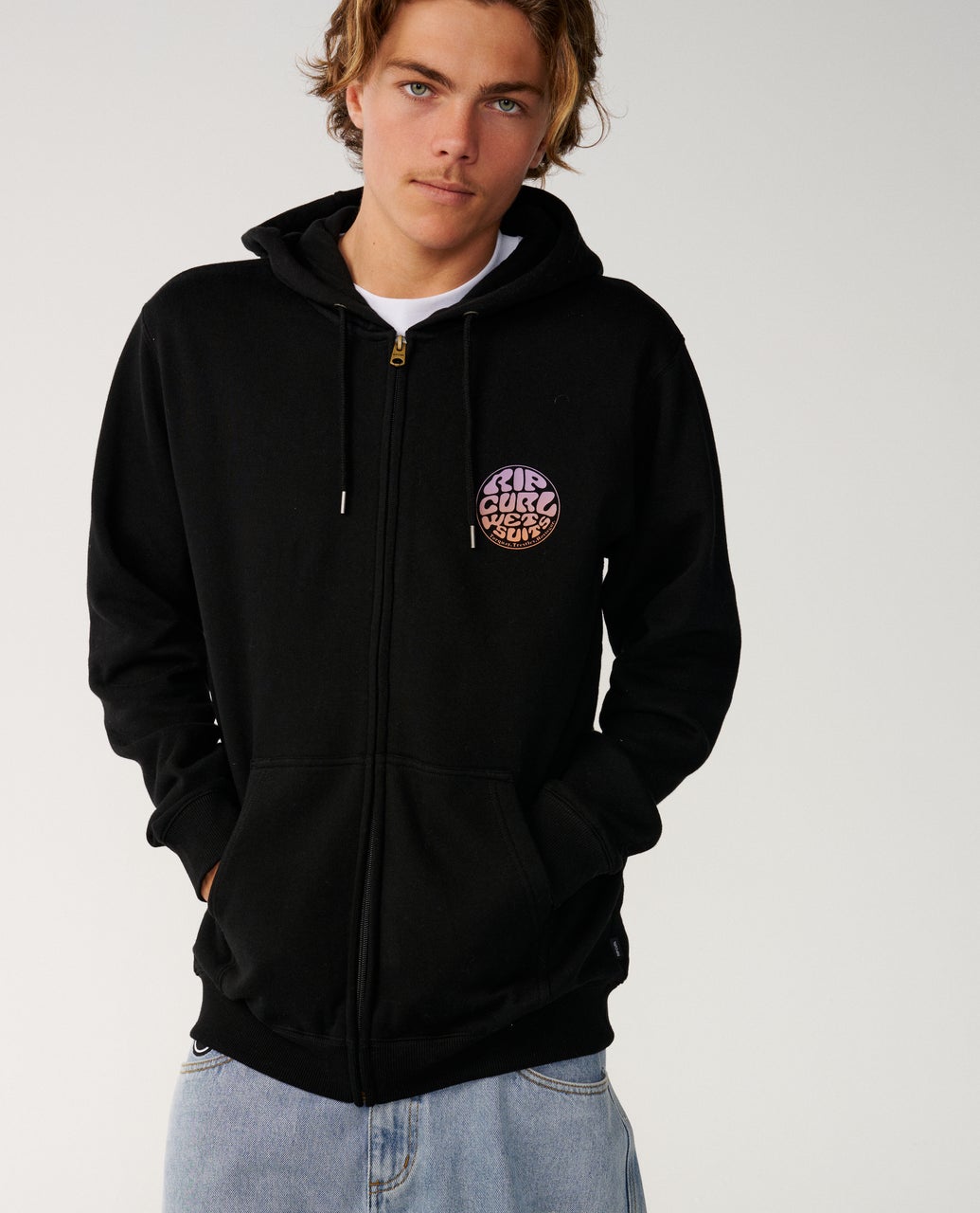 Rip Curl Wettie Passage Icon Felpa con zip (girocollo) Black