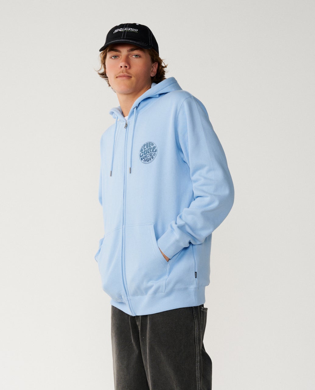 Rip Curl Wettie Passage Icon Felpa con zip (girocollo) Blue Bell