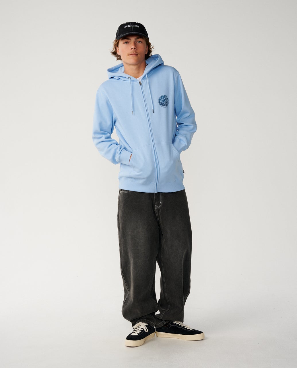 Rip Curl Wettie Passage Icon Felpa con zip (girocollo) Blue Bell
