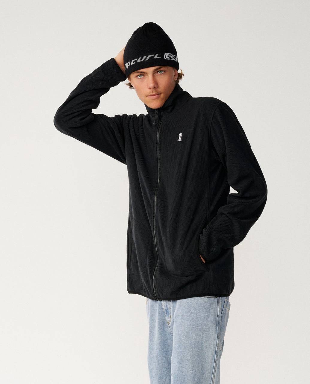 Rip Curl Search Series Polar Felpa con zip (girocollo) Black