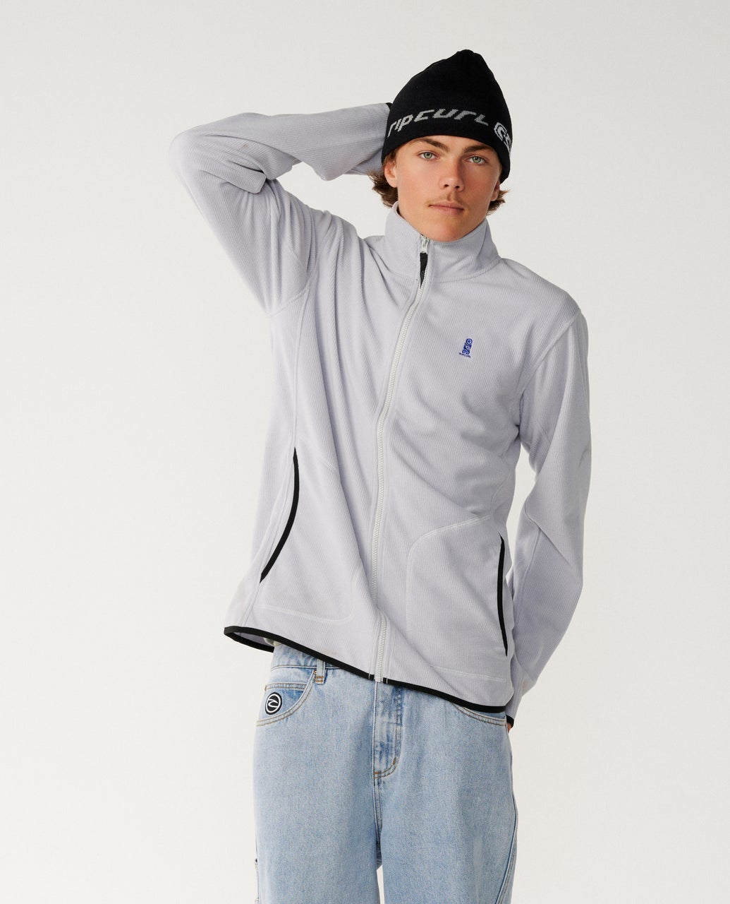 Rip Curl Search Series Polar Felpa con zip (girocollo) Storm Grey