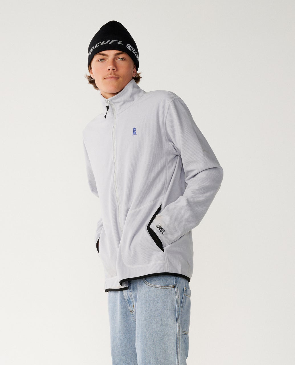 Rip Curl Search Series Polar Felpa con zip (girocollo) Storm Grey