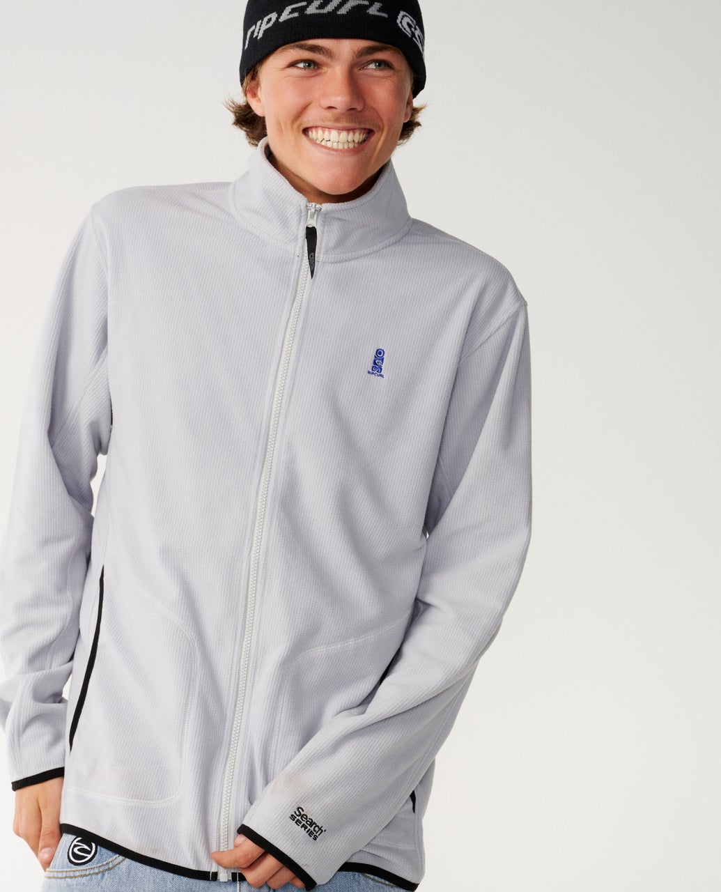 Rip Curl Search Series Polar Felpa con zip (girocollo) Storm Grey