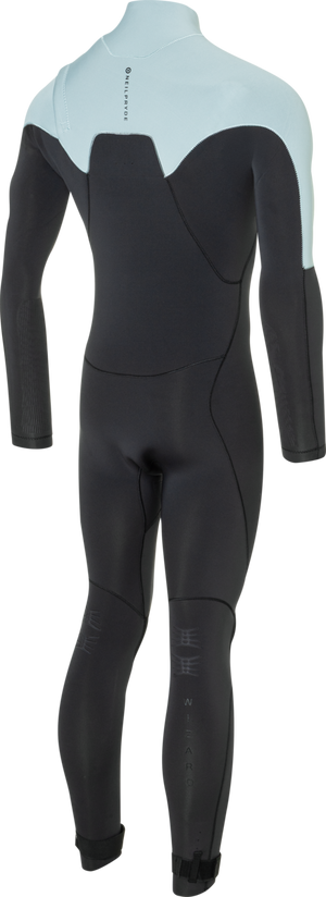 Wizard 4/3 Fullsuit GBS FZ C4 Charcoal / Light grey-blue (front zip)