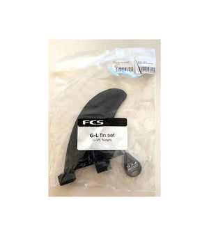 FCS GL Side Fins Natural Glass Flex Sidebite Fins with Fin Key