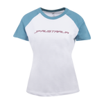JP Womens T-Shirt White/Peacock Blue fronte