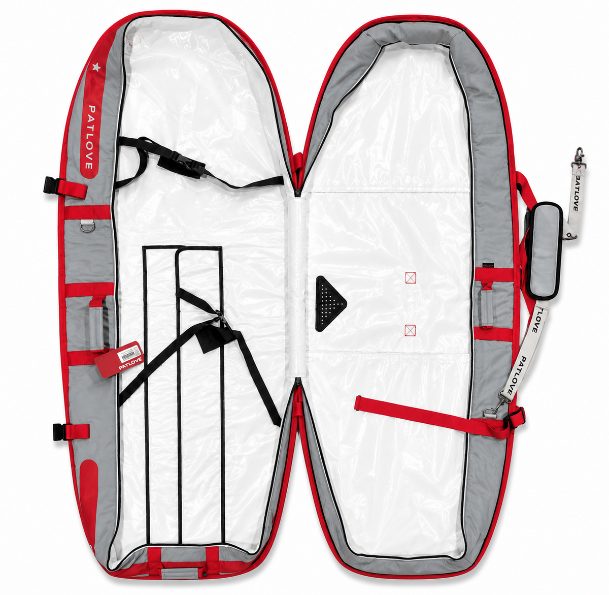 Patlove Wing Travel Bag Double 10 mm Coolgrey Red