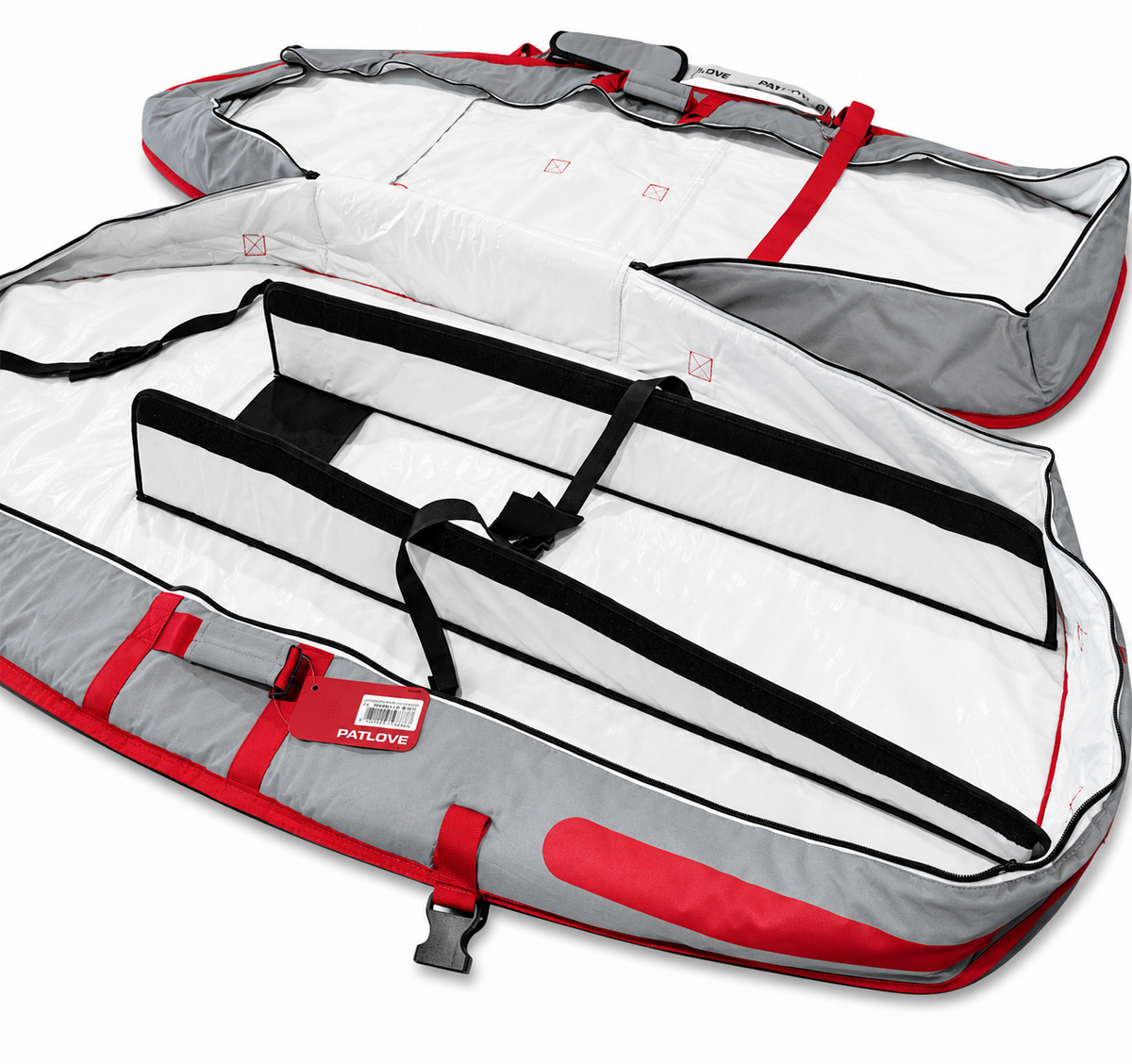 Patlove Wing Travel Bag Double 10 mm Coolgrey Red