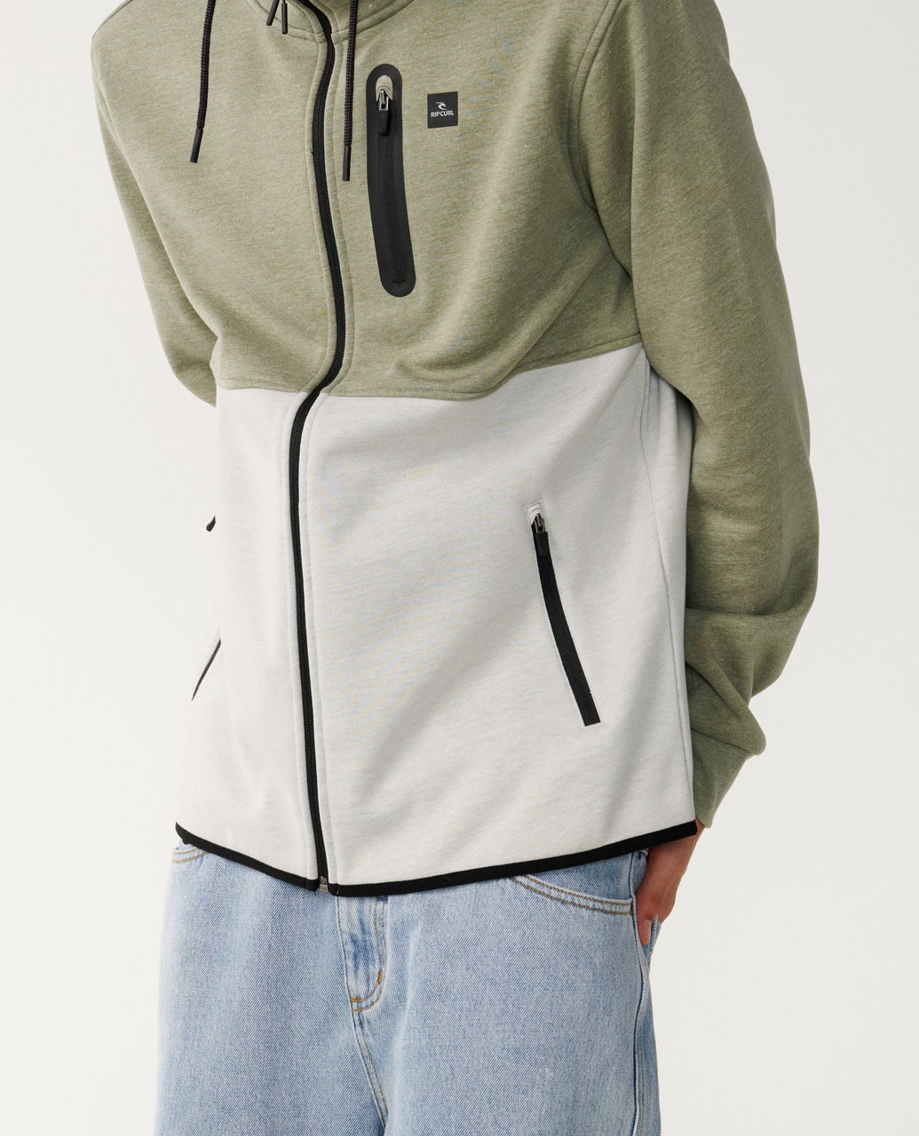 Rip Curl Departed Anti Series Felpa con zip Green