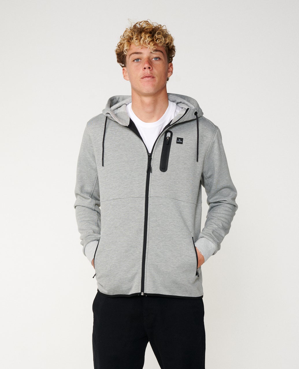 Rip Curl Departed Anti Series Felpa con zip Grey