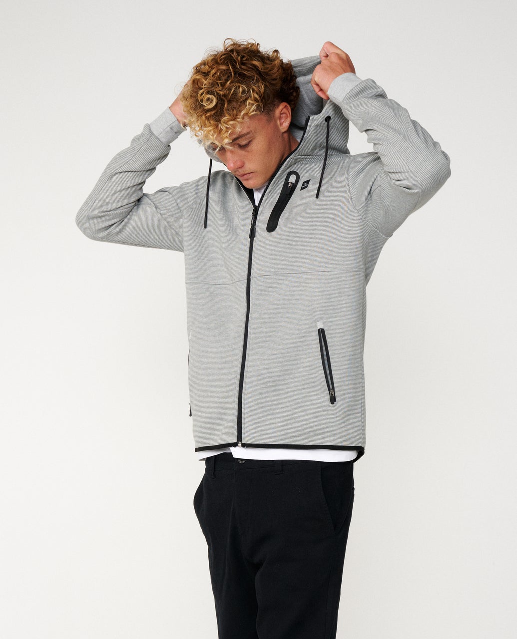 Rip Curl Departed Anti Series Felpa con zip Grey