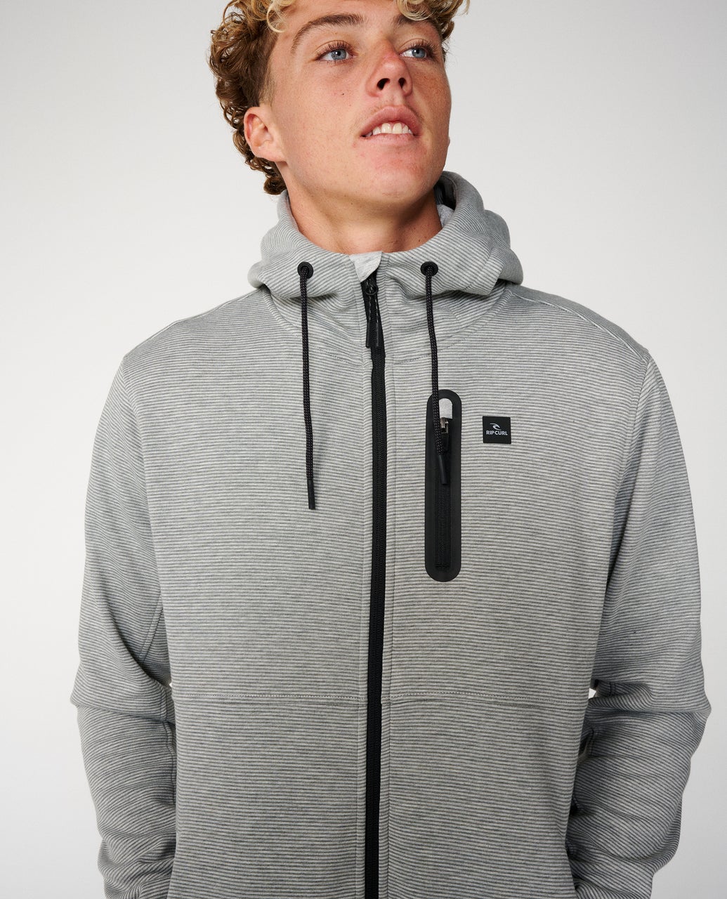 Rip Curl Departed Anti Series Felpa con zip Grey