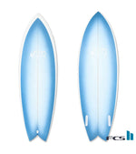 Haydenshapes Hypto Krypto TWIN PU - FCS II - 2 Fin - Blue Fade