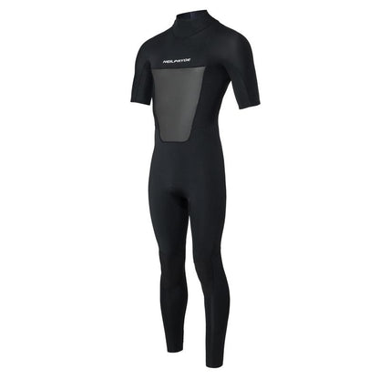 NP Rise 3/2 Steamer S/L FL Back Zip Black