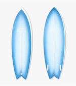 Haydenshapes Hypto Krypto TWIN PU - Futures - 2 Fin - Blue Fade