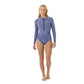 G Bomb 1.5mm Long Sleeve Chest Zip Shorty Wetsuit Grey Blue 
