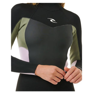 Omega 3/2 Neoprenanzug mit Reißverschluss hinten für Damen, Khaki 