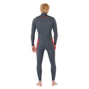 Dawn Patrol Perf Men 3/2  Sealed Seam Front Zip Red