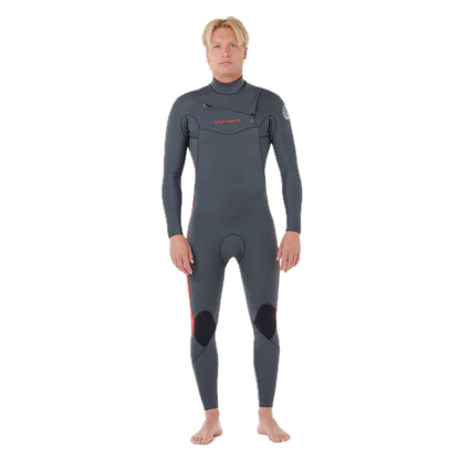 Dawn Patrol Perf Men 4/3  Sealed Seam Front Zip Red