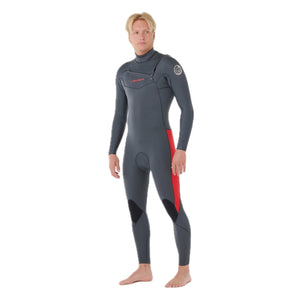 Dawn Patrol Perf Men 4/3  Sealed Seam Front Zip Red