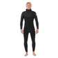 Dawn Patrol Warmth Men 6/4 Hooded  Sealed Seam Front Zip Black