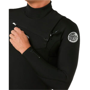 Dawn Patrol Pro Men 5/3 Sealed Seam Front Zip Black