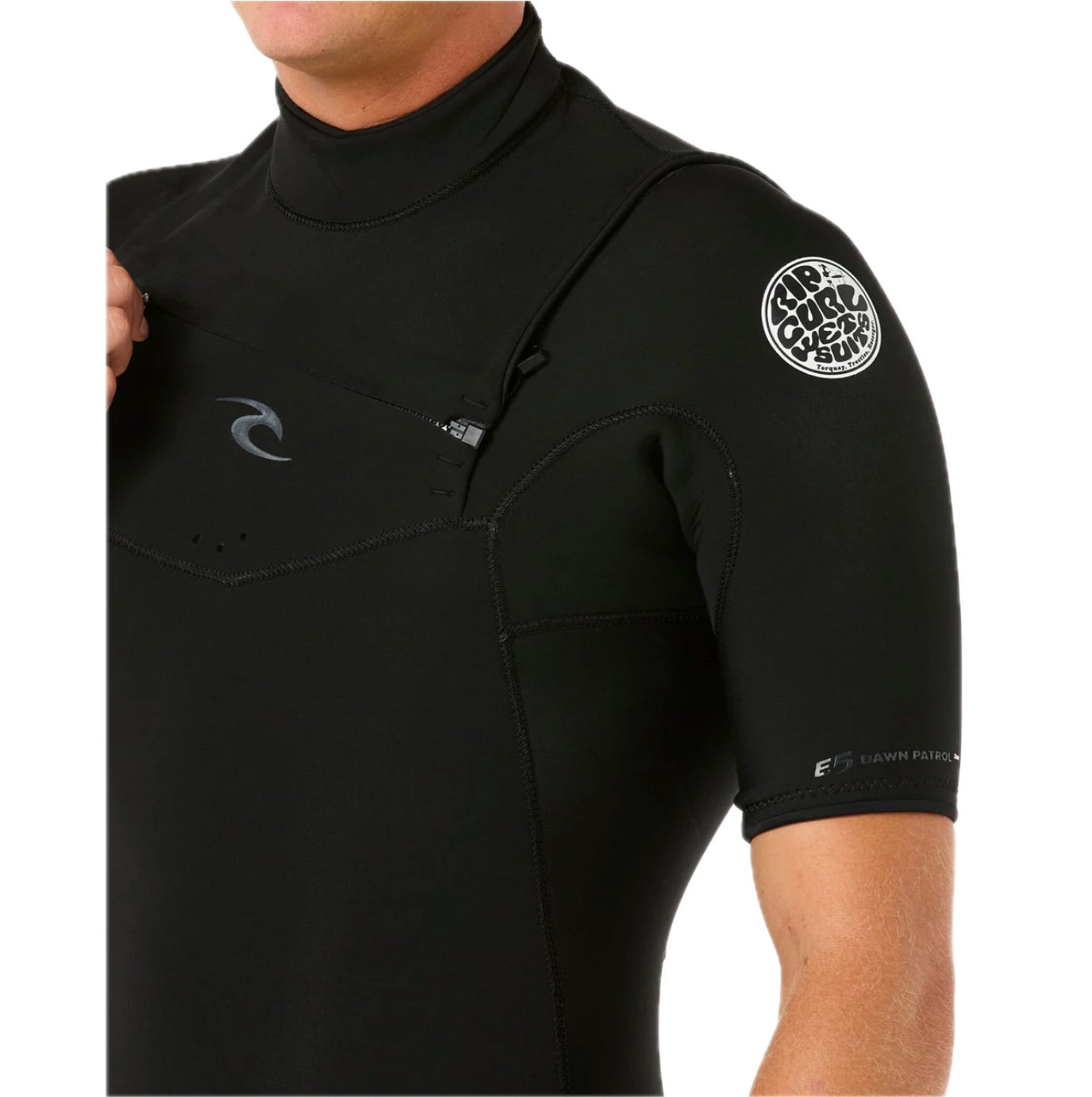 Ripcurl Dawn Patrol Men's 2mm SS Front Zip Wetsuit Black