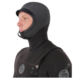 Flashbomb Hybrid Herren 5/4 Kapuzenjacke mit versiegelten Nähten und Frontreißverschluss, Schwarz